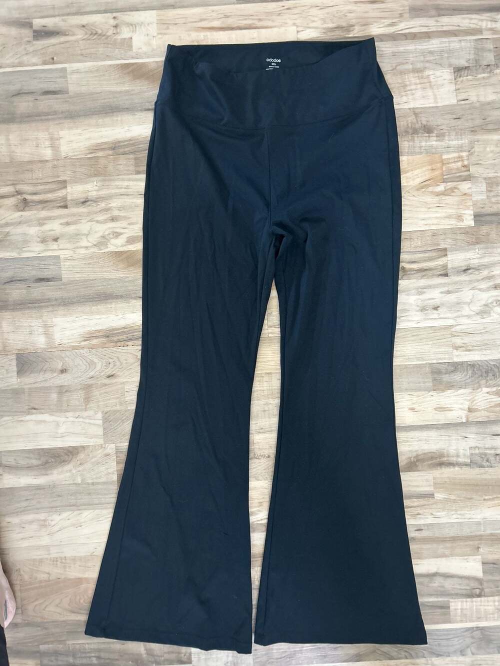 Ododos High Waisted Flare Yoga Pants Black Size 2XL